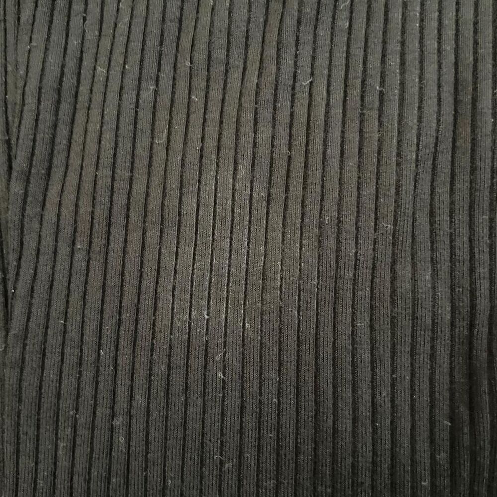 Reformation Ribbed Mini Sweater Dress Black S Mock Neck 3/4 Sleeve Goth - Picture 5 of 7
